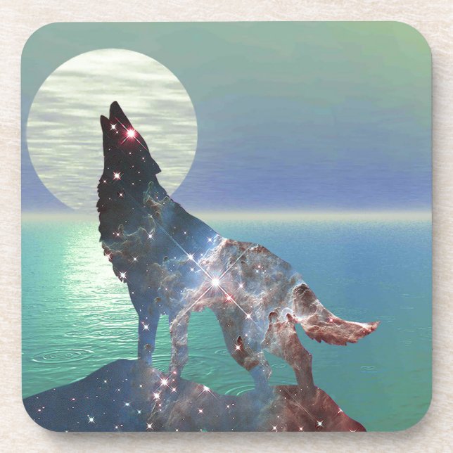 Star Wolf Drink Coaster (Front)