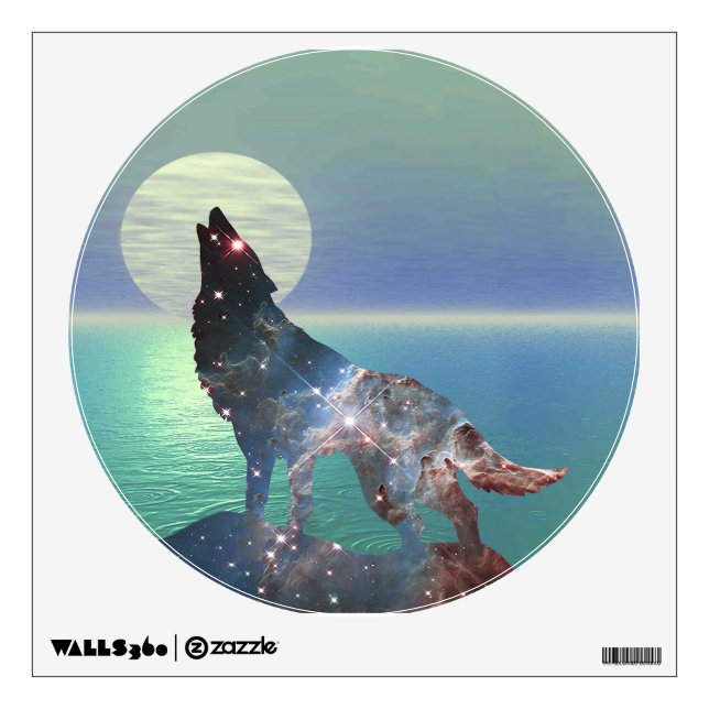 Star Wolf Wall Sticker (Front)