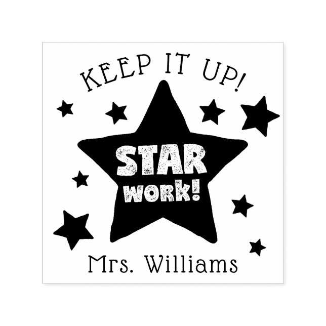 Star Work Teachers Inspirational Stamp (Design)
