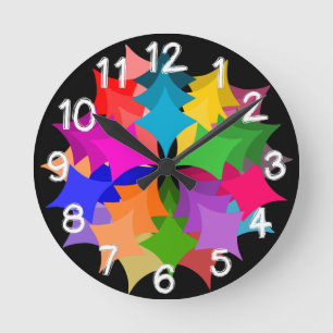 Star Wreath  Round Clock