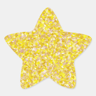 Star Yellow Abstract Glitter Background Sticker