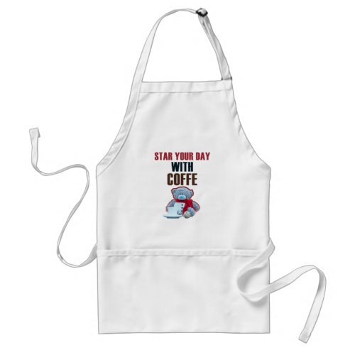 Star your Day With a Coffe happy family Adult Apron
