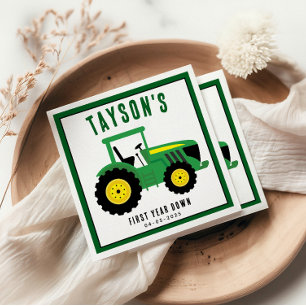Star Your Tractor 1st Birthday Farm Theme Napkins