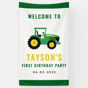 Star Your Tractor 1st Birthday Farm Tractor Banner