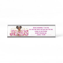 StarBerry™ "JESUS" Scripture Desk Plat