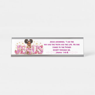 StarBerry™ "JESUS" Scripture Desk Plat Name Plate