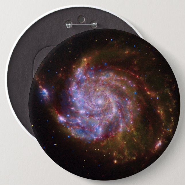 Starbirth in the Pinwheel:  M101 Galaxy Button (Front & Back)
