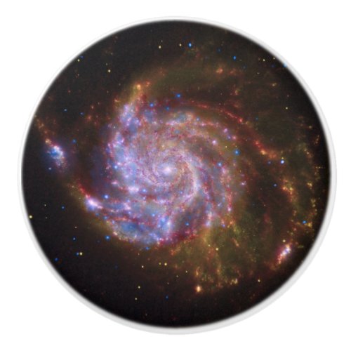 Starbirth in the Pinwheel  M101 Galaxy Ceramic Knob