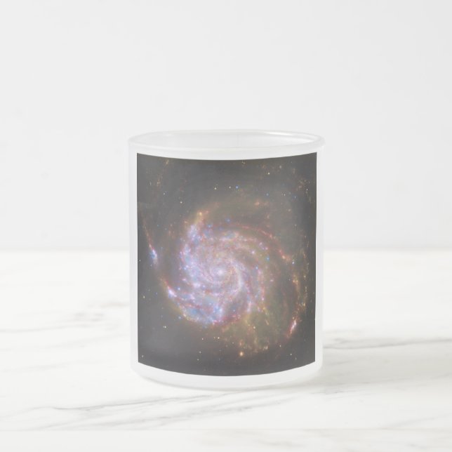 Starbirth in the Pinwheel:  M101 Galaxy Frosted Glass Coffee Mug (Center)