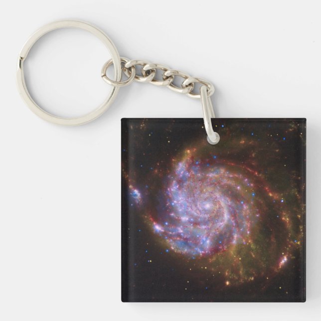 Starbirth in the Pinwheel:  M101 Galaxy Keychain (Front)
