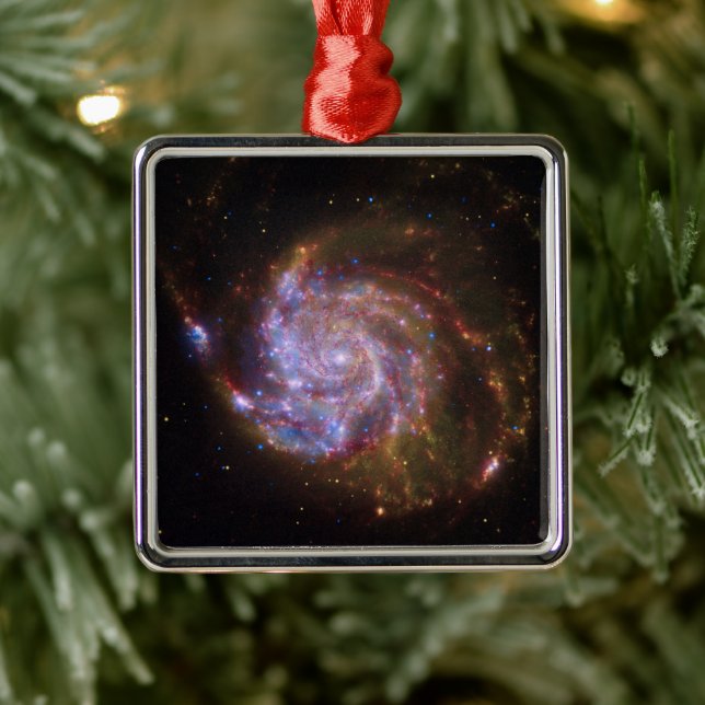 Starbirth in the Pinwheel:  M101 Galaxy Metal Ornament (Tree)