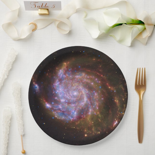 Starbirth in the Pinwheel:  M101 Galaxy Paper Plates (Wedding)