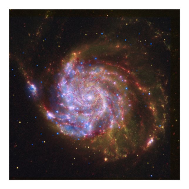 Starbirth in the Pinwheel:  M101 Galaxy Photo Print (Front)