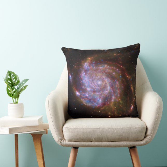 Starbirth in the Pinwheel:  M101 Galaxy Throw Pillow (Chair)