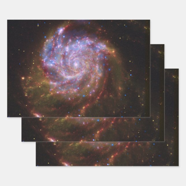 Starbirth in the Pinwheel:  M101 Galaxy Wrapping Paper Sheets (Set)