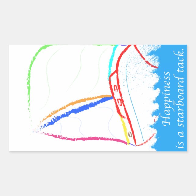 Starboard Tack Rectangular Sticker (Front)