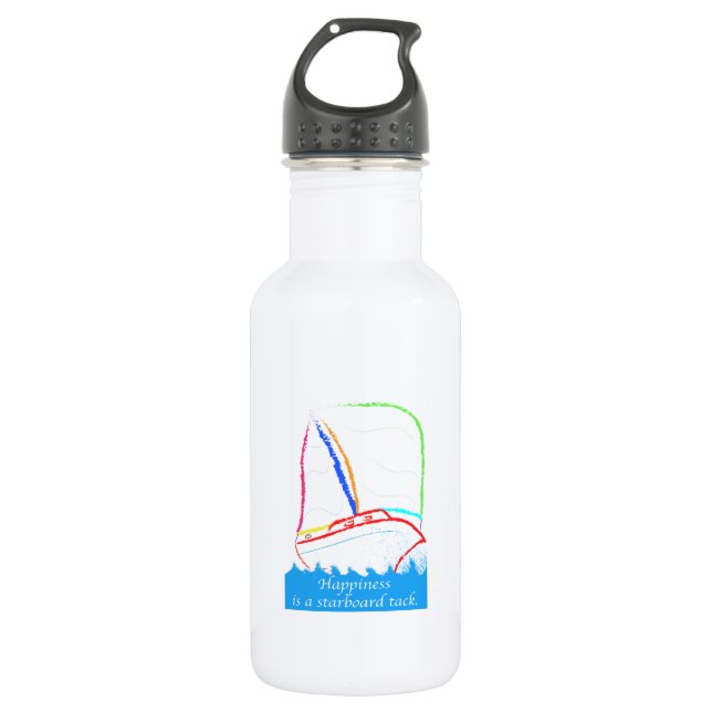 Starboard Tack Stainless Steel Water Bottle (Front)