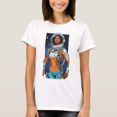 Starbound The Journey of a Female Astronaut in T_Shirt