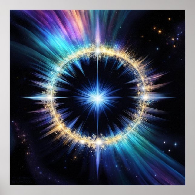 Starbright AI Fantasy Digital Art Print Surreal  (Front)