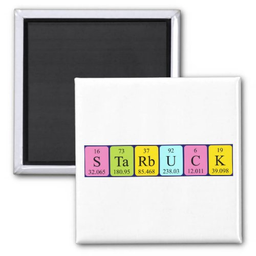 Starbuck periodic table name magnet