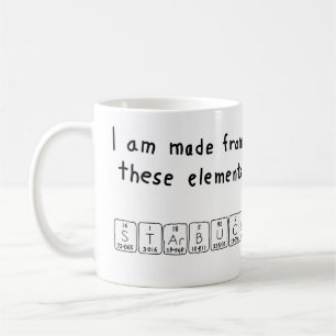 Starbuck periodic table name mug