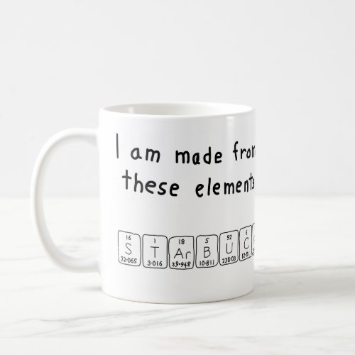 Starbuck periodic table name mug