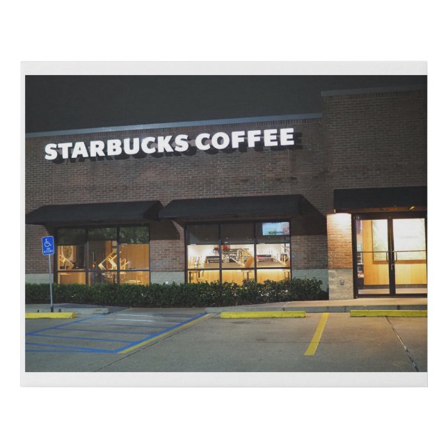 Starbucks After Hours Faux Canvas Print (Front)