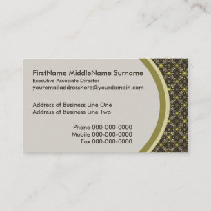 Starburst and Lines Mid Century Pattern Earth Hues Business Card