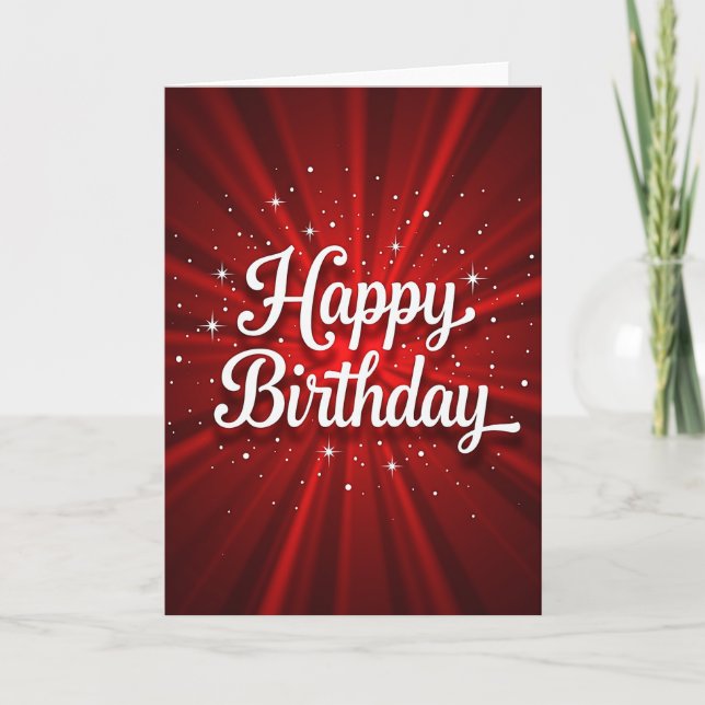 Starburst Birthday Message Card (Front)