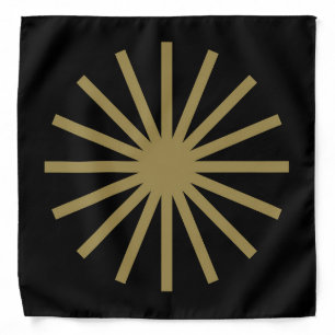 Starburst Black and Gold Bandana
