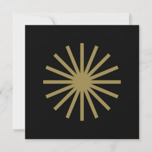Starburst Black and Gold Invitation