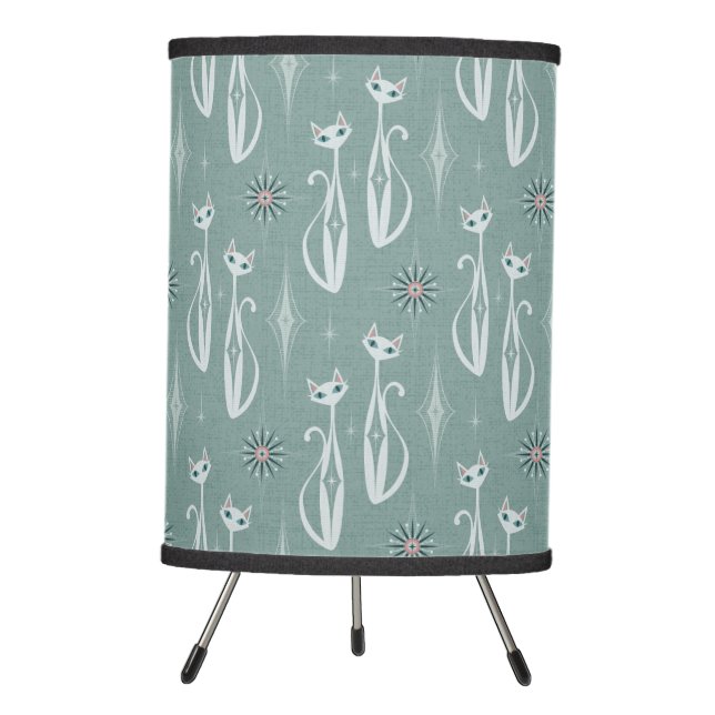 Starburst Diamond Cats Tripod Lamp (Front)