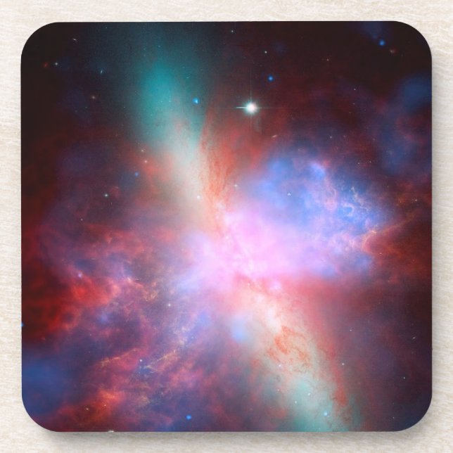 Starburst Galaxy M82 Drink Coaster (Front)