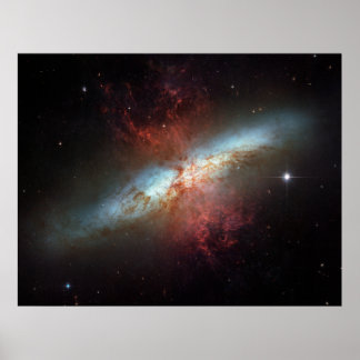 Starburst Galaxy M82 Poster