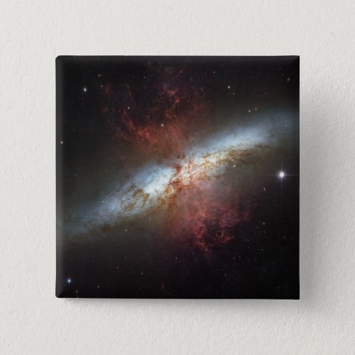 Starburst galaxy Messier 82 Button