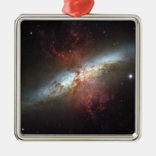 Starburst galaxy Messier 82 Metal Ornament