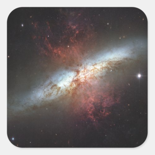 Starburst galaxy Messier 82 Square Sticker