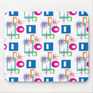 Starburst Geometric Multicolored Pattern Mouse Pad