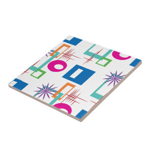 Starburst Geometric Multicolored Pattern Tile