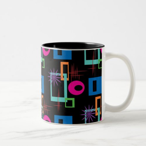 Starburst Geometric Multicolored Pattern Two_Tone Coffee Mug
