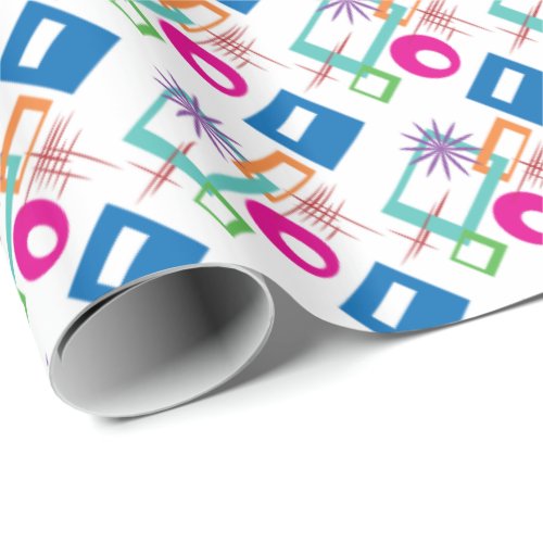 Starburst Geometric Multicolored Pattern Wrapping Paper