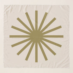 Starburst Gold & Linen White Scarf