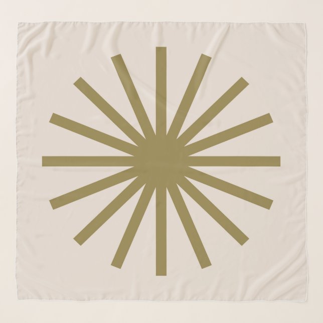 Starburst Gold & Linen White Scarf (Front)