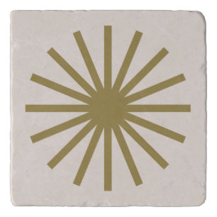 Starburst Gold & Linen White Trivet