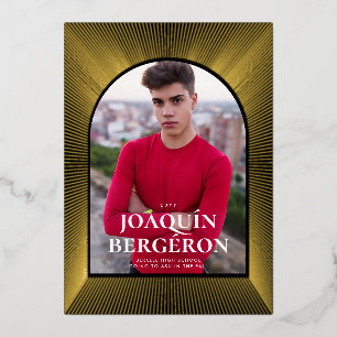 Starburst Graduation Foil Invitation