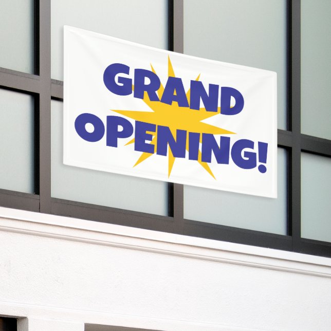 Starburst Grand Opening Banner (Outside Building)