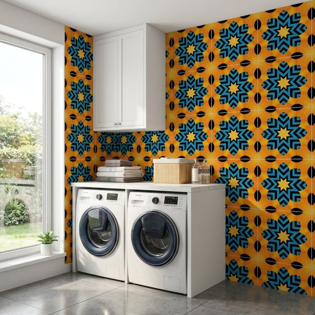 Starburst In Yellow Ceramic Tile (Creator Uploaded)