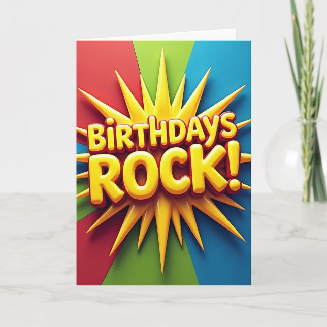 Starburst Joy Birthday Card (Front)