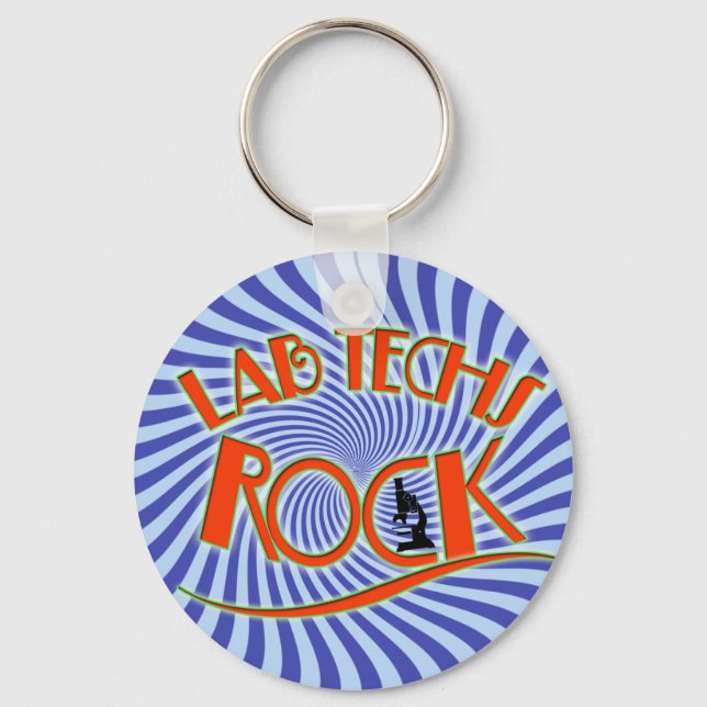 STARBURST LAB TECHS ROCK (LABORATORY SCIENTIST) KEYCHAIN (Front)
