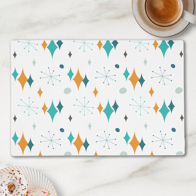 Starburst Mid Century Modern Pattern Placemat (Creator Uploaded)